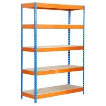 rayonnage-de-stockage-bois-metal-2000x1000x450mm-bleu-orange-5-niveaux-agglo-300kg-niv-en-kit-1131617029_ML